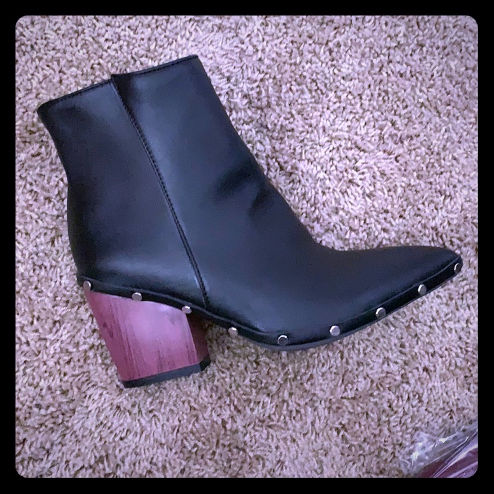 Black studded heels